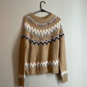 Size medium women’s tan sweater.